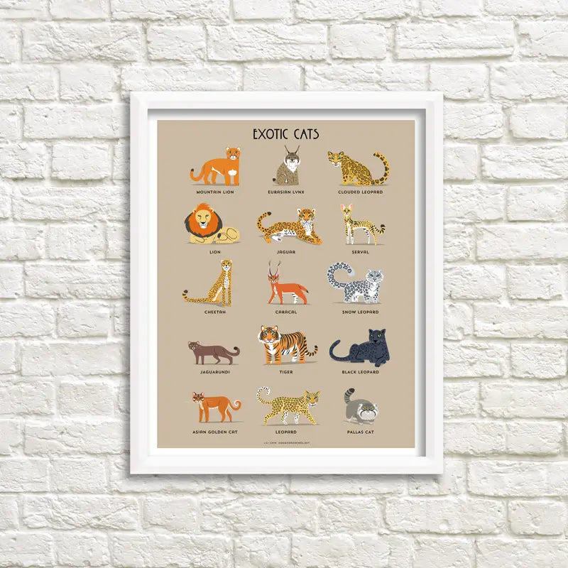 Cat and Doggie Art Print Drawings