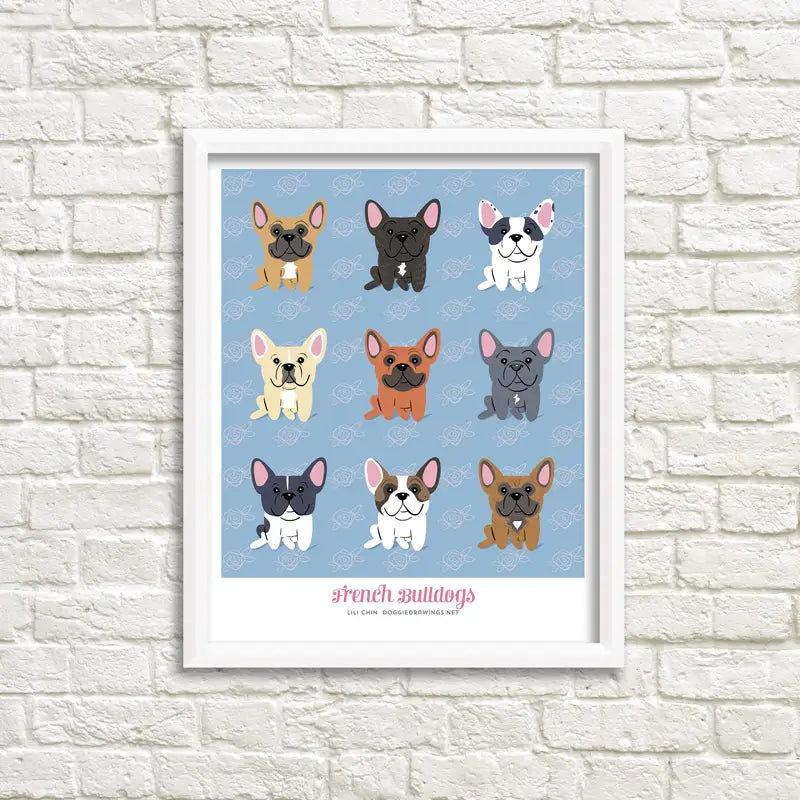 Cat and Doggie Art Print Drawings
