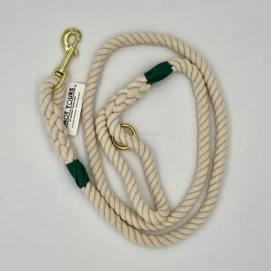 Natural Lead with Dark Green Whip