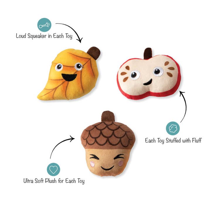 Falling For You 3-piece Dog Toy Set