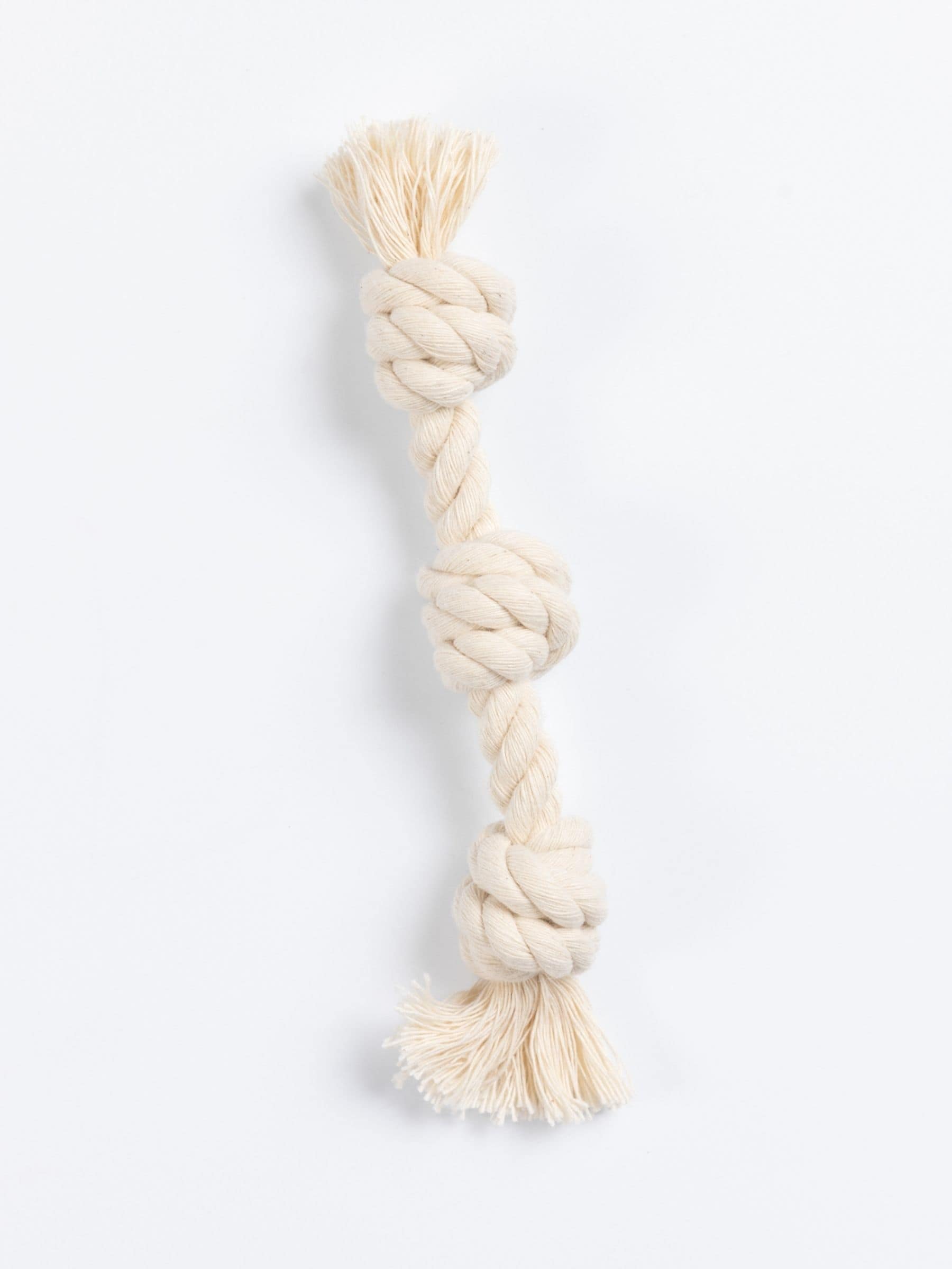 All-natural undyed cotton rope toy for tiny dogs, part of the Baby G line