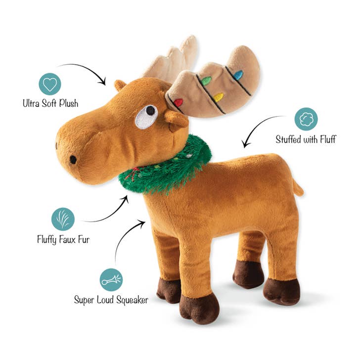 Merry Chrismoose-Plush Dog Toy