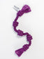 Purple Little Gigantic rope toy with durable knotted grip and tassels