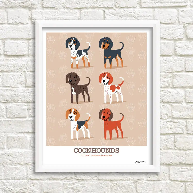 Cat and Doggie Art Print Drawings