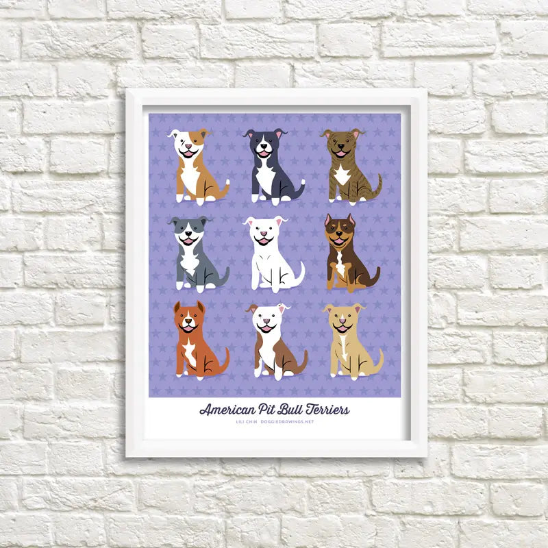 Cat and Doggie Art Print Drawings