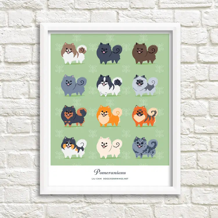 Cat and Doggie Art Print Drawings