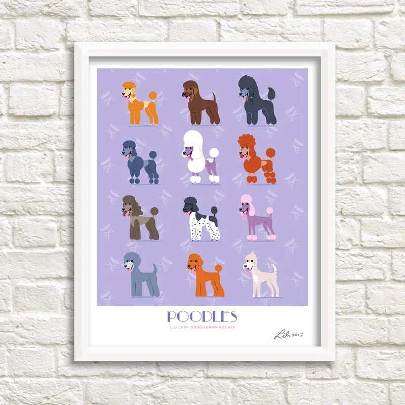 Cat and Doggie Art Print Drawings